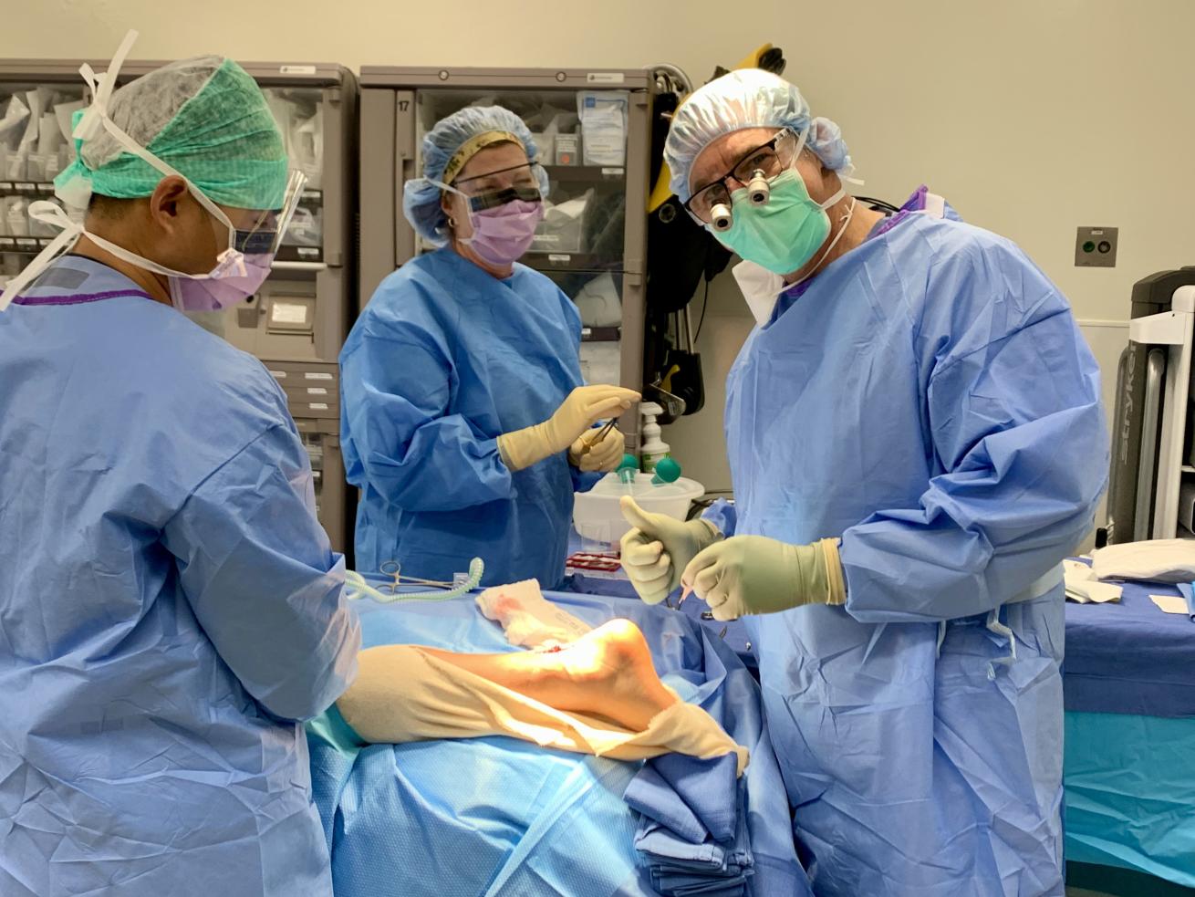 a doctor performing surgery